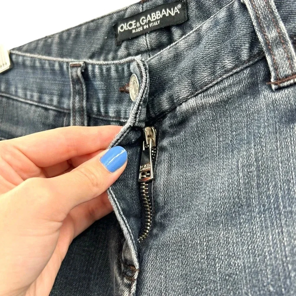 Dolce & Gabbana Low Rise Straight Leg Zipper Ankle Y2K‎ Jeans Size US 8